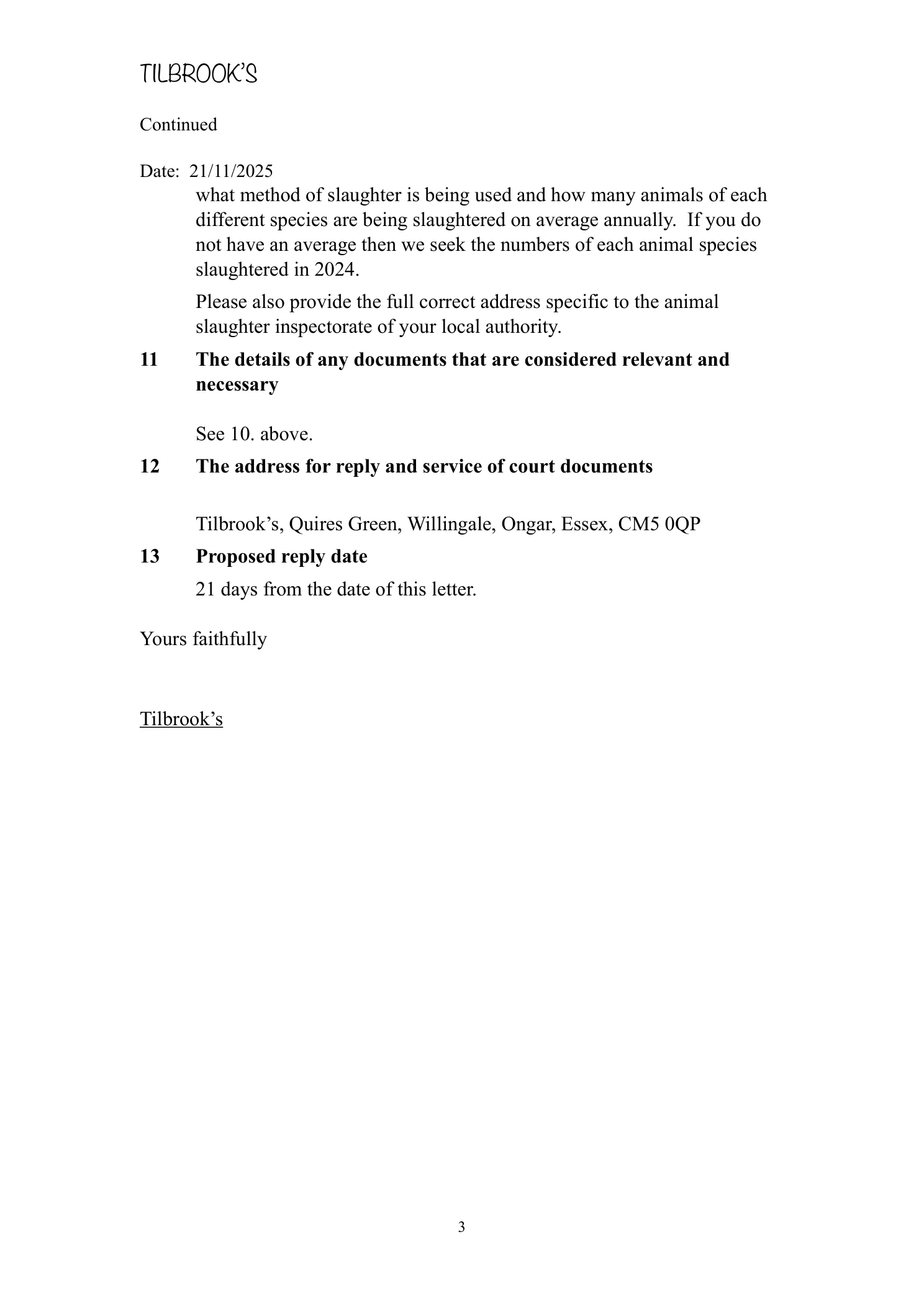 East Suffolk Council — Letter Before Action — 21 November 2025 (page 3)