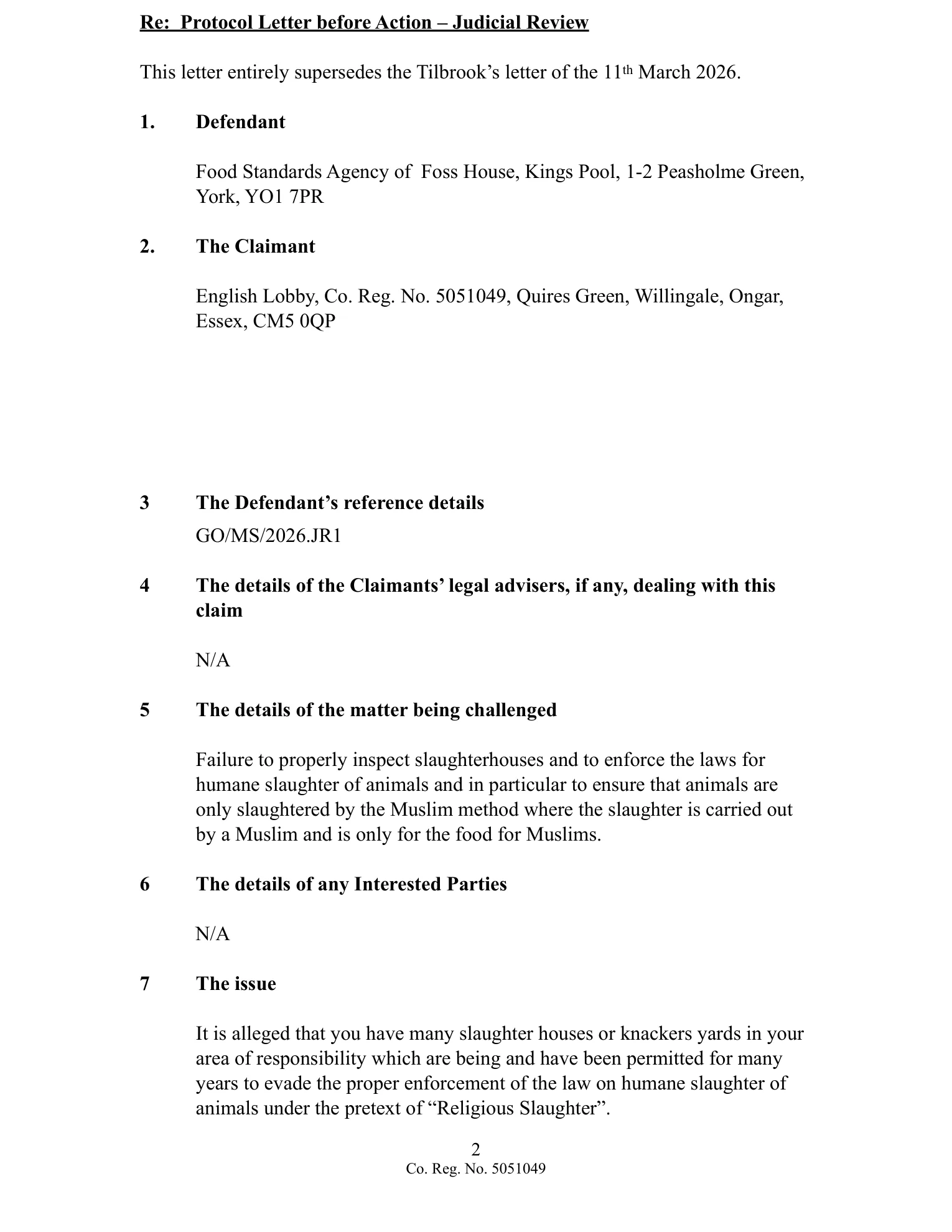 Food Standards Agency — 1 April 2026 (page 2)