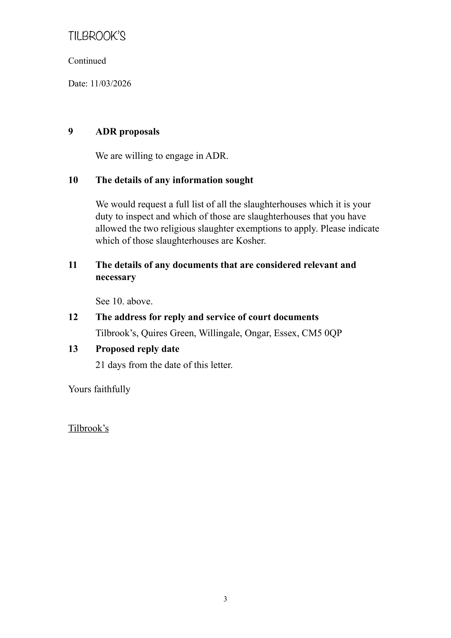 Food Standards Agency — Letter Before Action — 11 March 2026 (page 3)