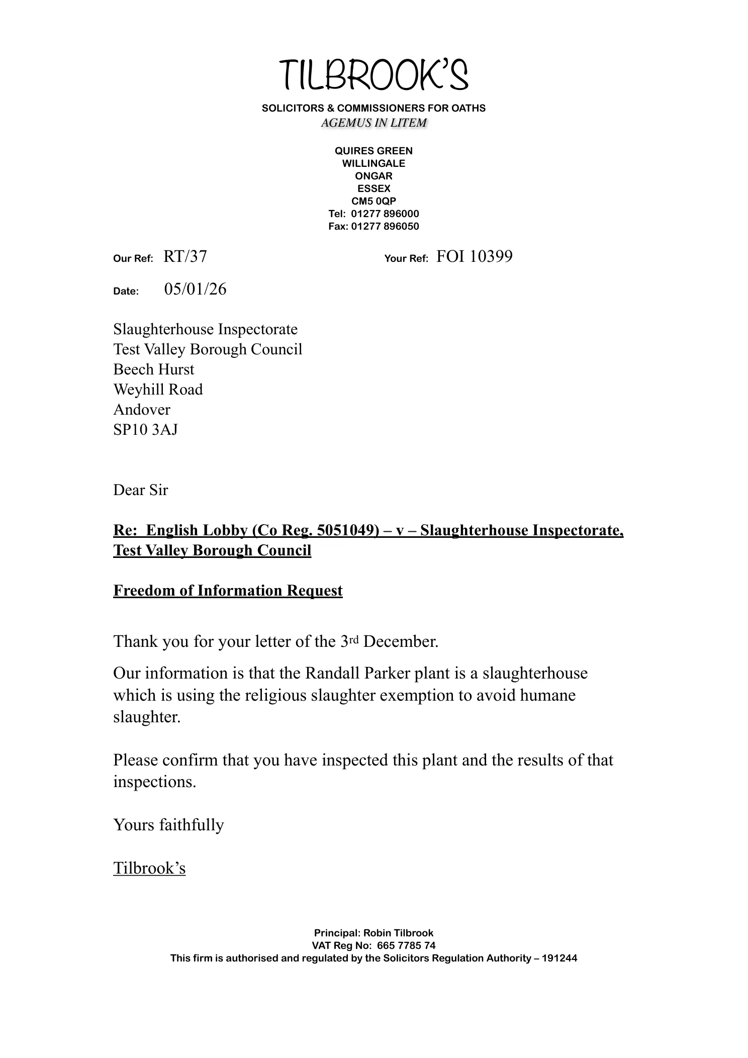 Test Valley Borough Council — Follow-up — 5 January 2026 (page 1)